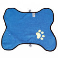 Serviette de bain de séchage de chien bleu pour les pattes sales pour chien